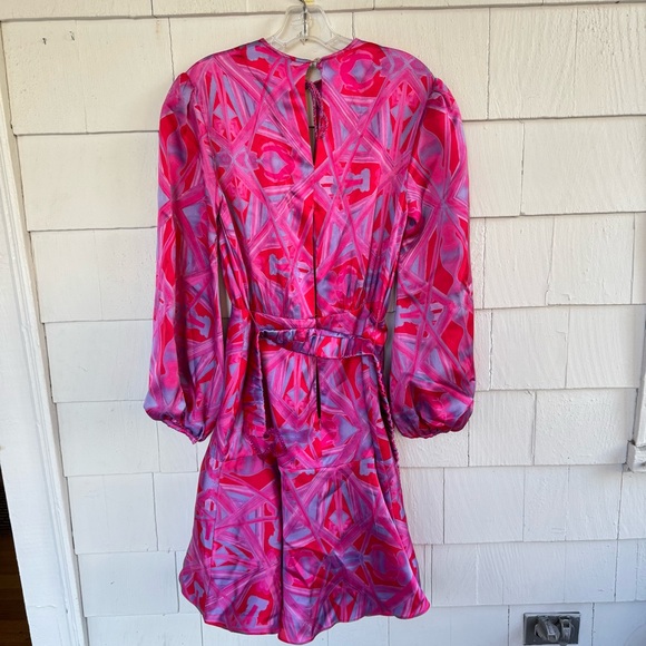 Silvia Tcherassi Fiorenza Printed Mini Dress in Magenta Kaleidoscope size Medium - Picture 14 of 14